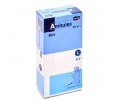 Ambulex Nitryl jednorazové rukavice nitrilové modré L 100ks