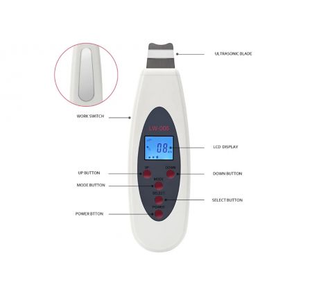 OPTIMUS LW-006 ultrazvuková špachtľa - skin scrubber 4v1